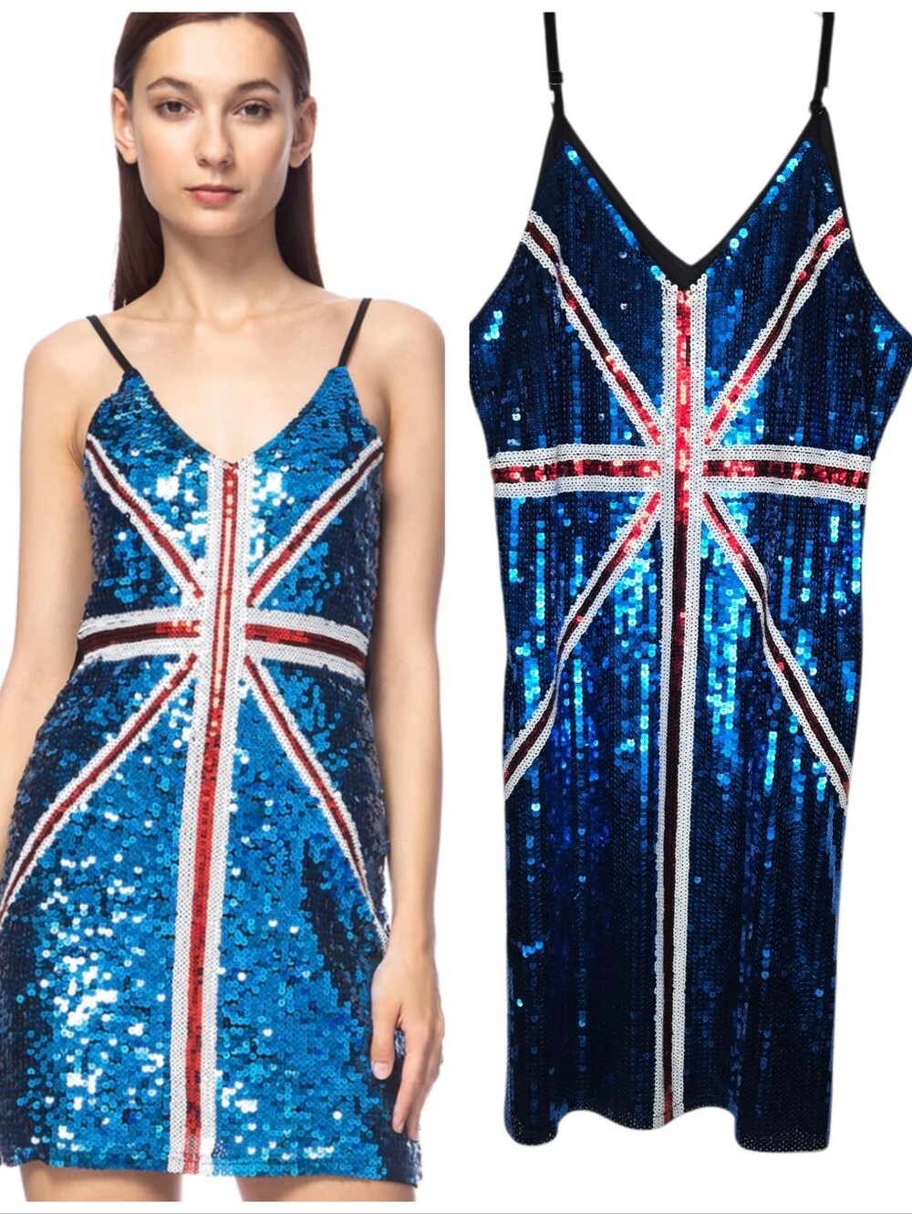 NWT Anna-Kaci British Power Sequin UK Dress Size XL